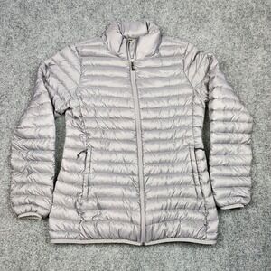 Cabelas Puffer Jacket Mens Medium Duck‎ Down Coat Full Zip Light Outdoor Hiking